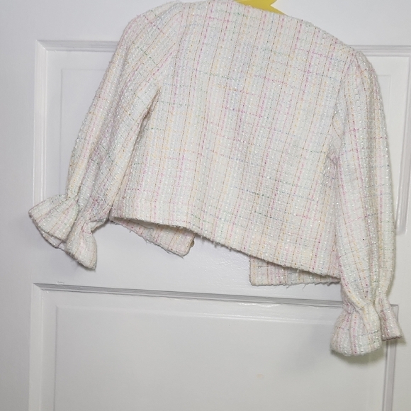 Janie and Jack Pastel Tweed Kids Blazer - Picture 3 of 5